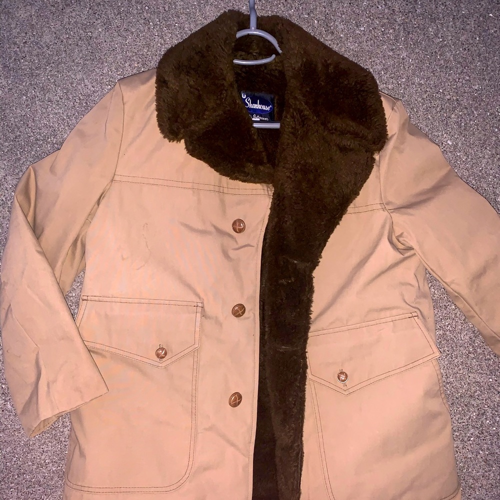Shanhouse Mens Fur-Lined western sherpa Jacket